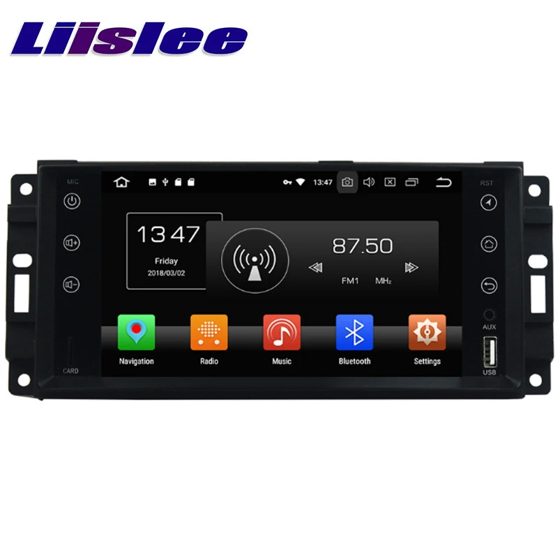 LiisLee Автомобильный мультимедийный gps HiFi аудио Радио стерео для Dodge зарядное