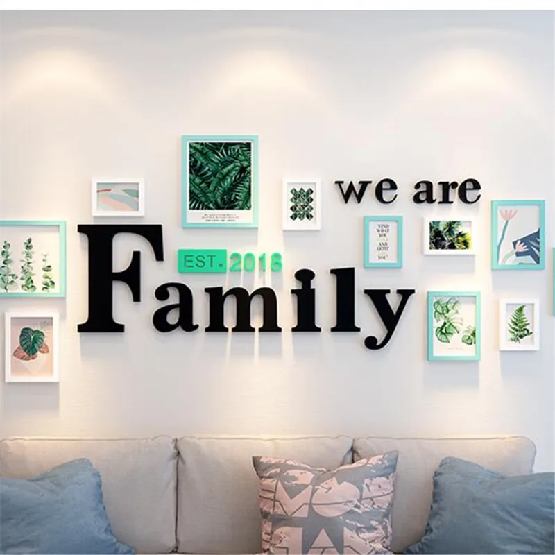 Современные Фото Рамка для украшения стены 12 шт./компл. прямоугольник рамка