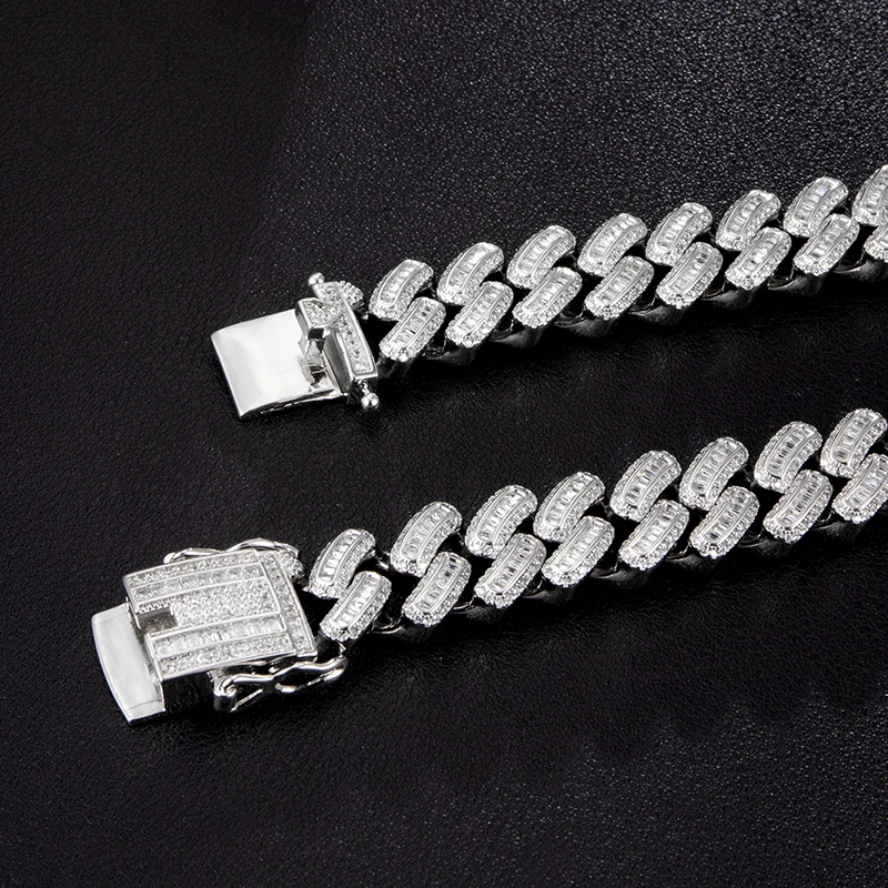 Цепочка Майами D &amp Z мужская с фианитом длинное ожерелье из меди и циркония