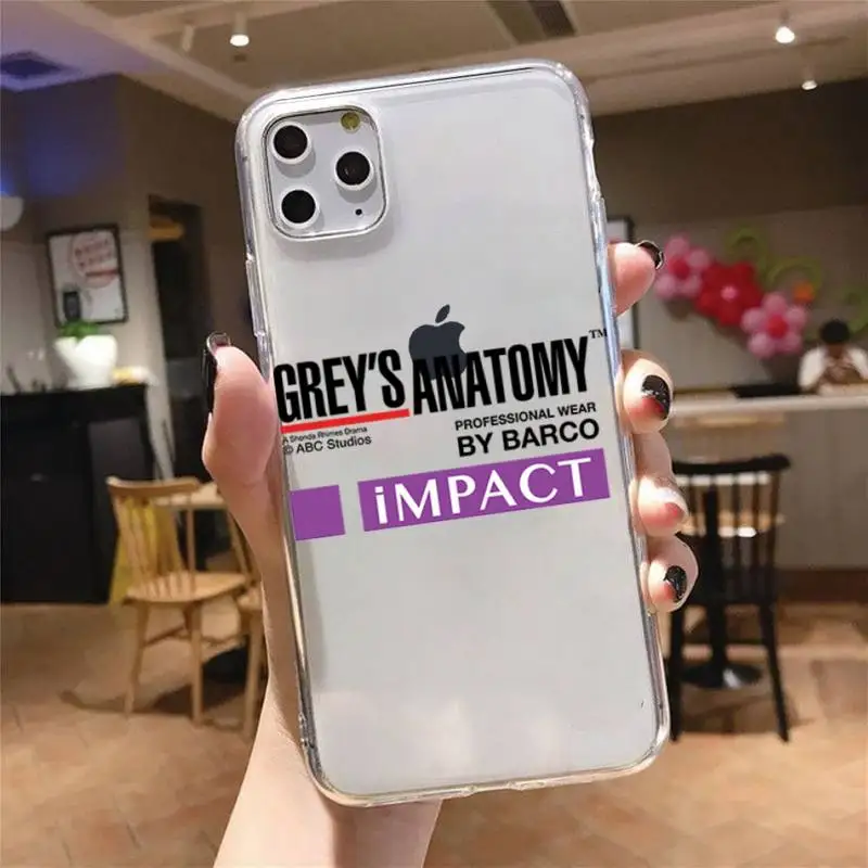 

Grey's anatomy Phone Case Transparent for iPhone 6 7 8 11 12 s mini pro X XS XR MAX Plus cover funda shell