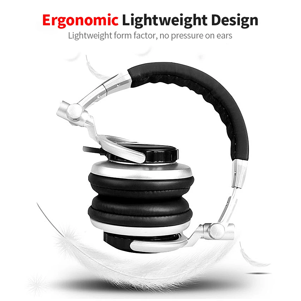 SENICC ST-80 Wired Stereo Headset Ergonomic Recording HiFi DJ Studio Monitor Headphone with 3.5mm Plug 50mm Driver Unit | Электроника