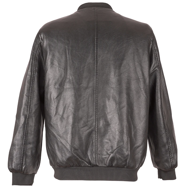 Мужские кожаные куртки ChangNiu черная однотонная винтажная мужская верхняя одежда