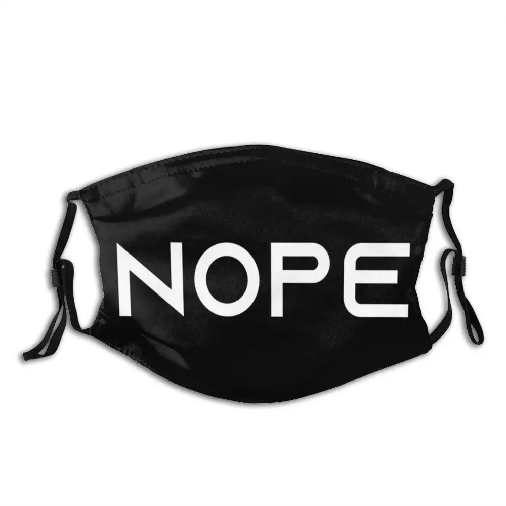 

Маска для лица Nope с фильтром, забавная карантинная смешная маска с карантинным цитатой, смешная Милая маска Аниме карантин, винтажная маска с юмором в стиле ретро