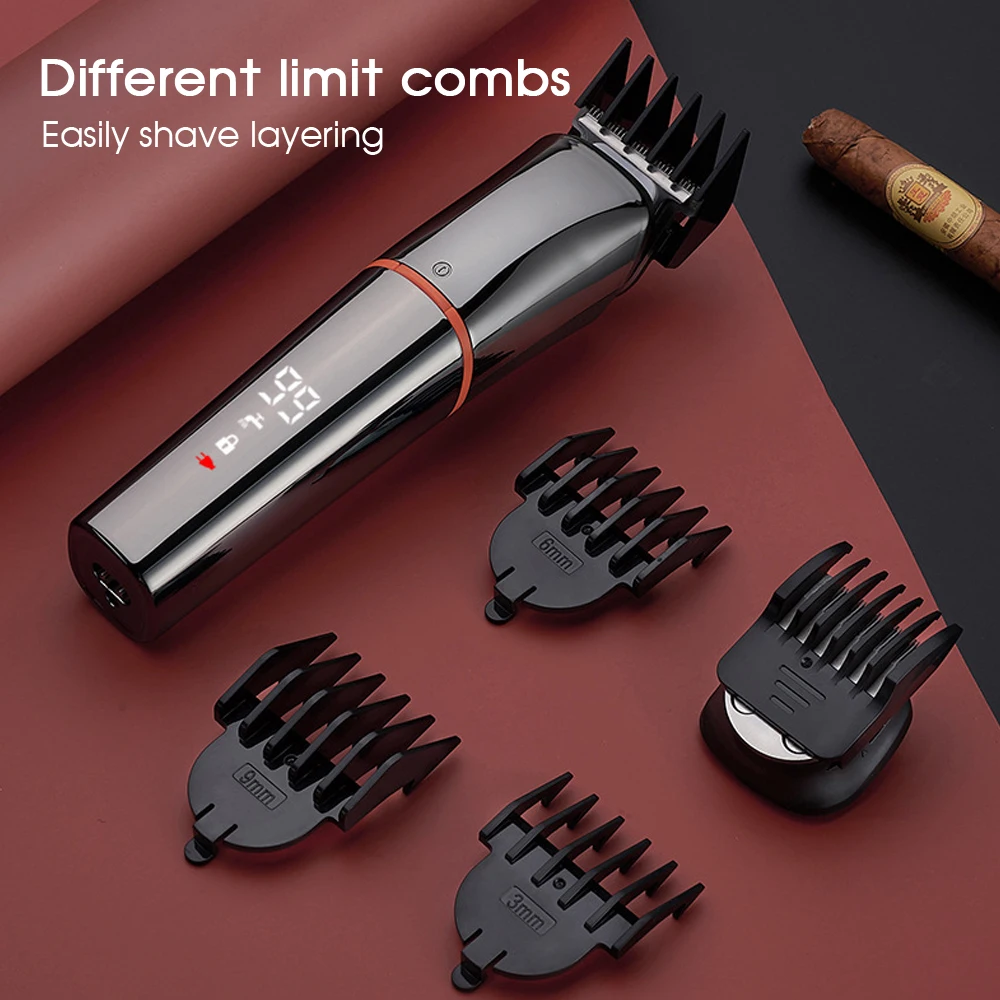[Boi] IPX6 Waterproof Cordless Multifunctional Beard Hair Trimmer For Men Professional Barber USB Rechargeable Electric Razor enlarge