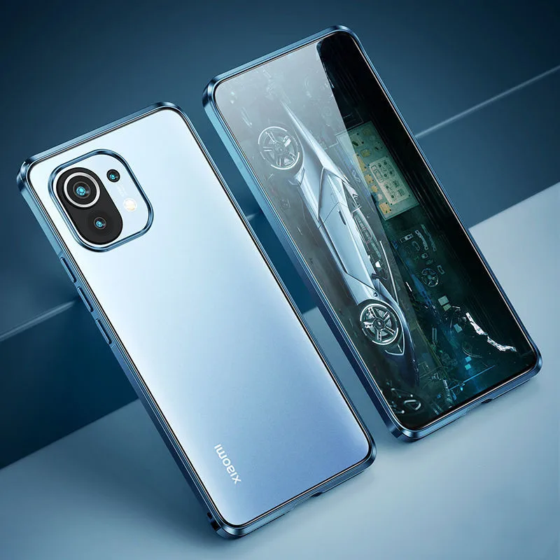 

Металлический Чехол-бампер для телефона Xiaomi Mi 11, ультра-чехол, бронированный противоударный алюминиевый чехол для Xiaomi Mi 11 Pro Mi 11, металлическ...