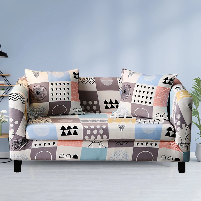 Цветной Яркий 1/2/3/4 местный эластичный чехол для дивана однотонный дивана|Чехлы