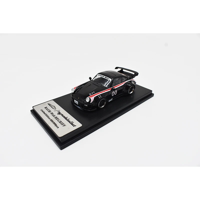 

Модель автомобиля Porsche 930, модель автомобиля черного цвета из сплава, подарок Rwb, коллекционные игрушки для детей, 1:64 МК