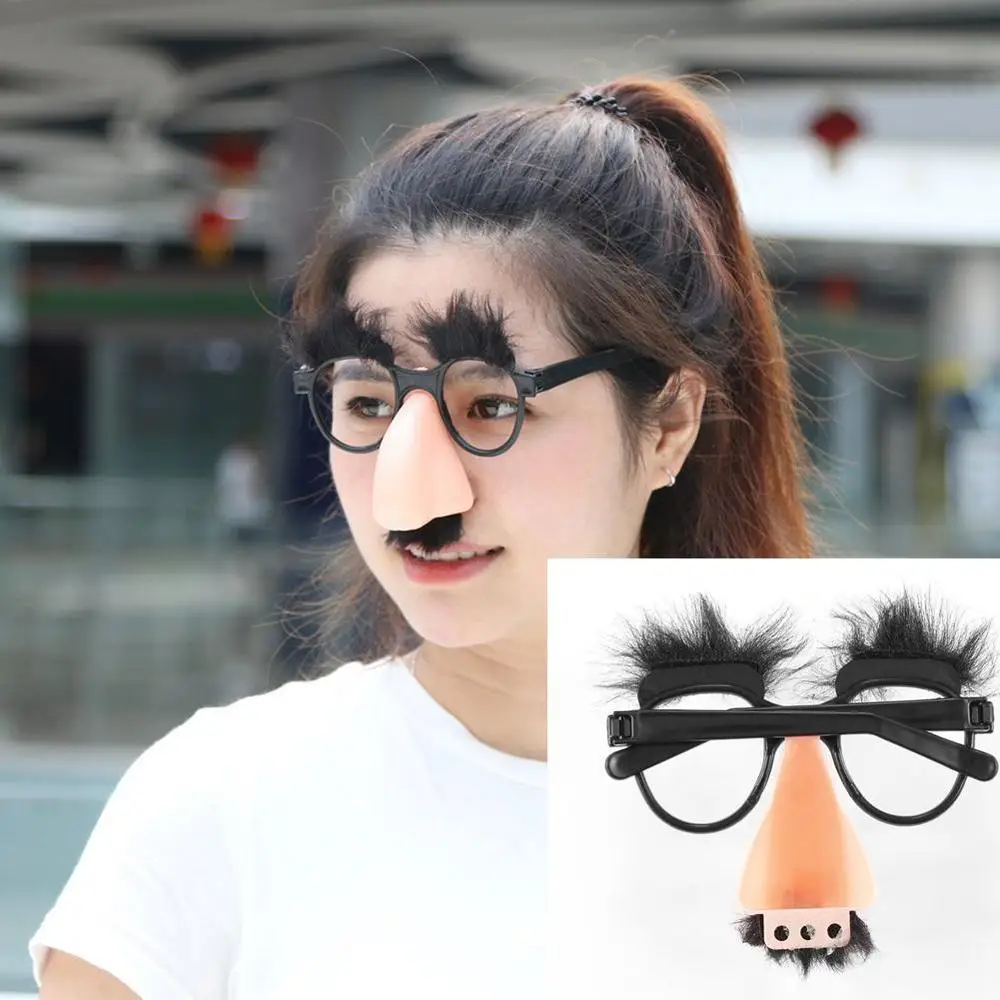 Вечерние очки с имитацией носа бровей клоуна вечерние большим носом для