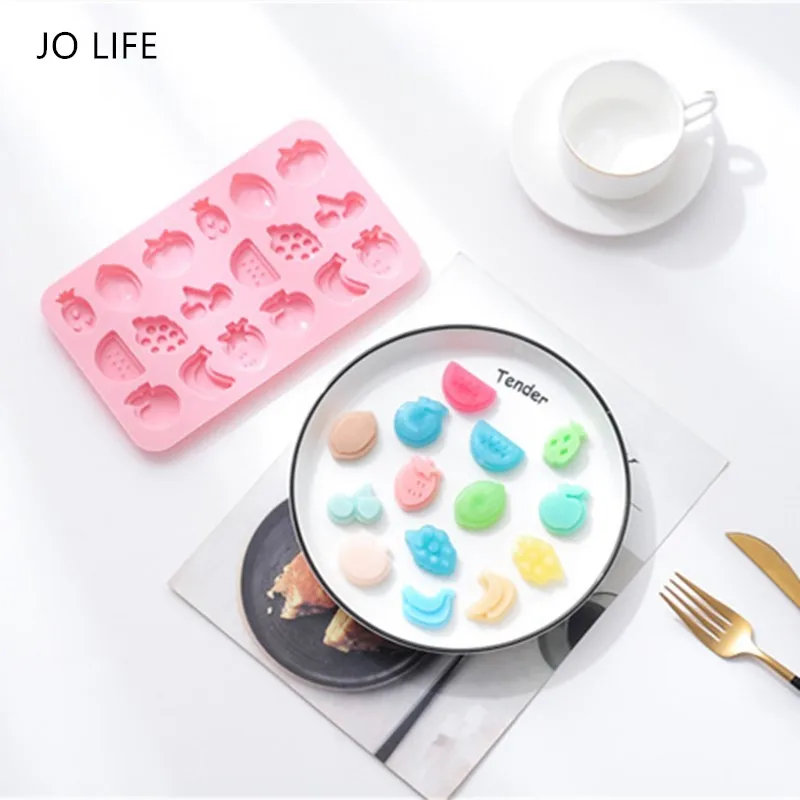 

JO LIFE Silicone Cake Mold Fruit Ice Cube Gummy Candy DIY Baking Cake Decoration Tool Chocolate Jelly Mould