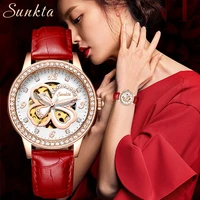 sunkta 2021 luxury women watches top brand womens automatic mechanical watch waterproof ladies bracelet wristwatch female clock