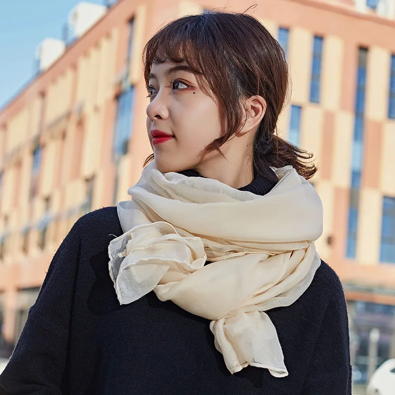 Роскошный женский шарф ярких цветов новинка Женский однотонный женские шали