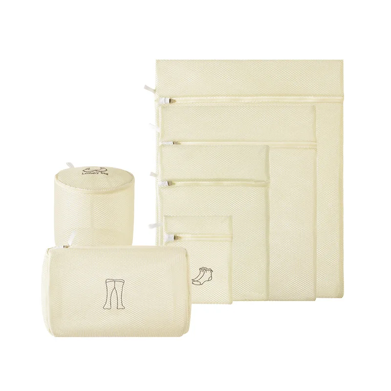 

6 Sizes Washing Machine Laundry Bag Useful Underwear Wash Bag Embroidery Dirty Laundry Baskets Travel Clothing Laundry Organizer