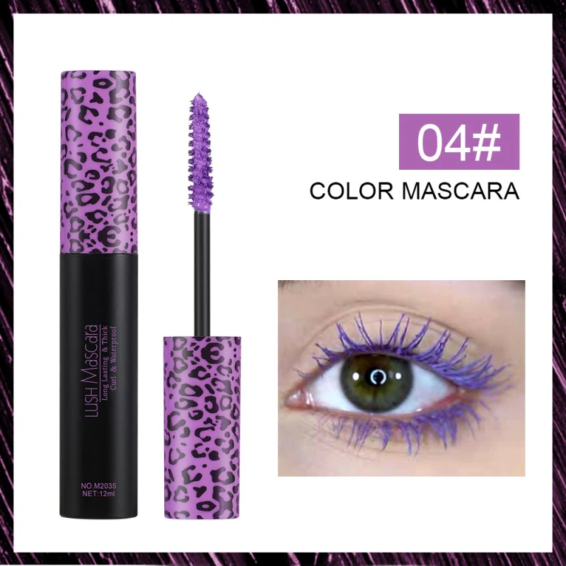 

New 5 Color Mascara Thick Curly Waterproof Anti Sweat Non Staining Black Blue Slender Volum Eyelash Women Beauty Makeup Maquiage