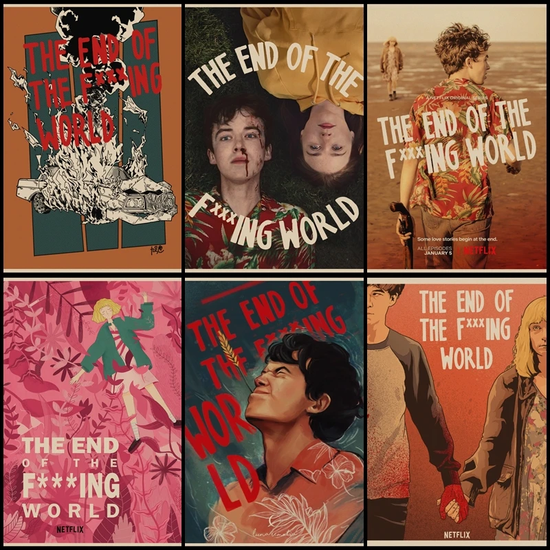 

Buy three to send one The End of the F***ing World TV series poster retro kraft poster art illustration home decoration painting