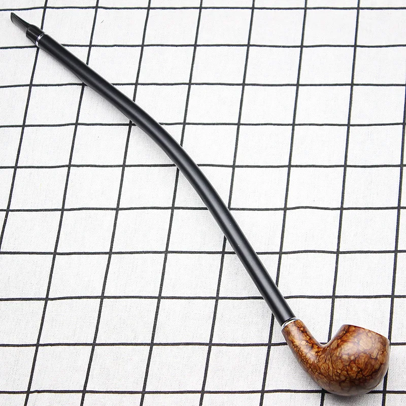

Wooden Creative Long Bent Pipe Tobacco Cigarette Pipe Portable Handheld Smokes Tools Dry Smoking Accessorie With Filter