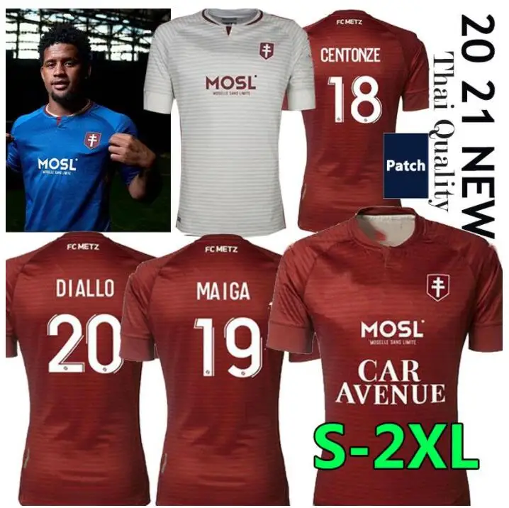 

20 21 maillot de foot FC METZ SOCCER JERSEYS 2020 2021 BOULAYA DIALLO CENTONZE BRONN VAGNER NIANE FOFANA VAGNER HOME FOOTBALL