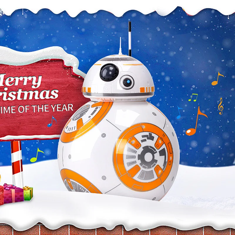 

Upgrade Version BB-8 Ball 20.5cm RC Droid Robot 2.4G Remote Control BB8 Intelligent With Sound Robot Toys For Gifts Model Action