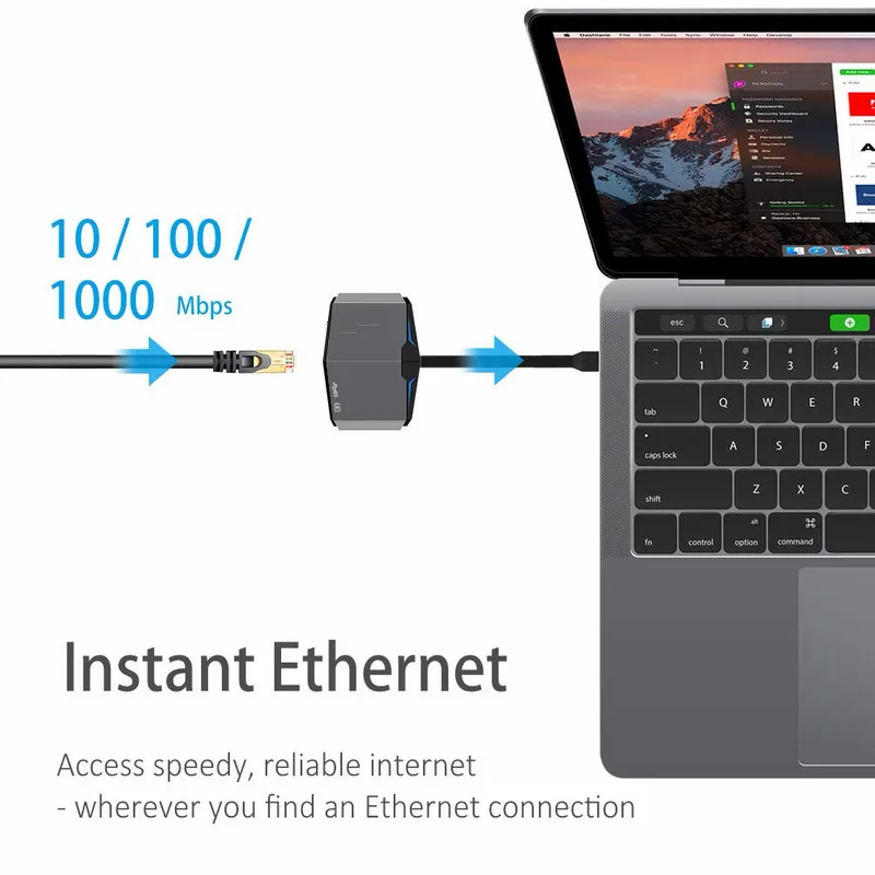 USB C концентратор Basix на HDMI VGA Rj45 1000 Мбит/с адаптер док станция для MacBook Pro Аксессуары