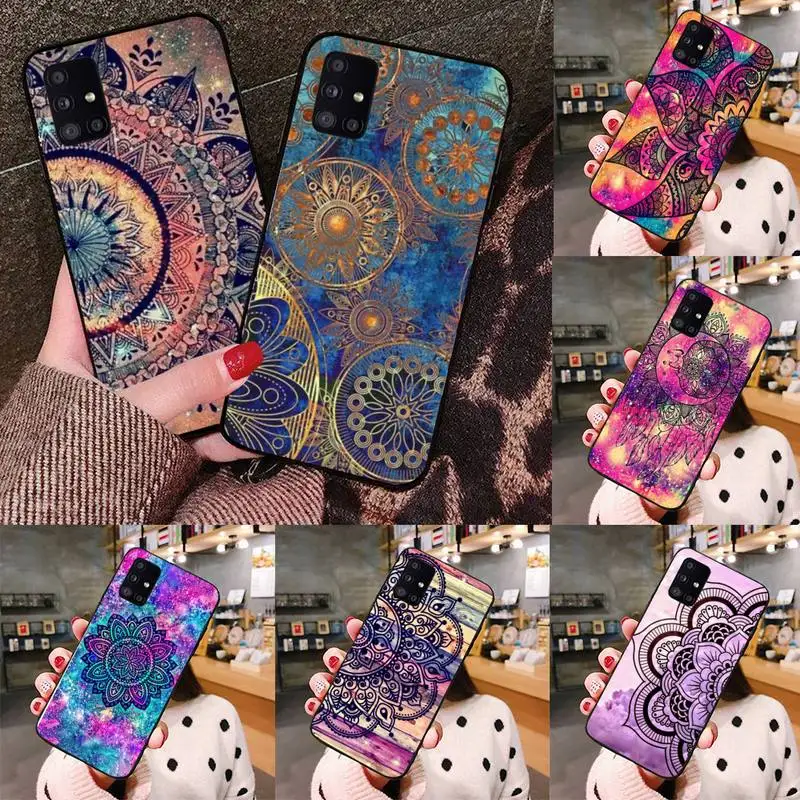 

Mandala flower Phone Case black For Samsung galaxy S 21 20 10 8 A 51 71 50 21s 70 40 20 20e note 10 plus Ultra 5g fe