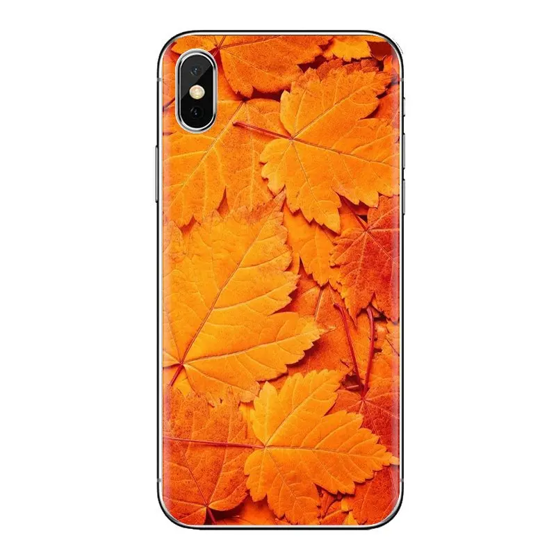 Cover For Samsung Galaxy S2 S3 S4 S5 MINI S6 S7 edge S8 S9 Plus Note 2 3 4 5 8 Coque Fundas Falling Leaves Maple Leaf autumn Art |