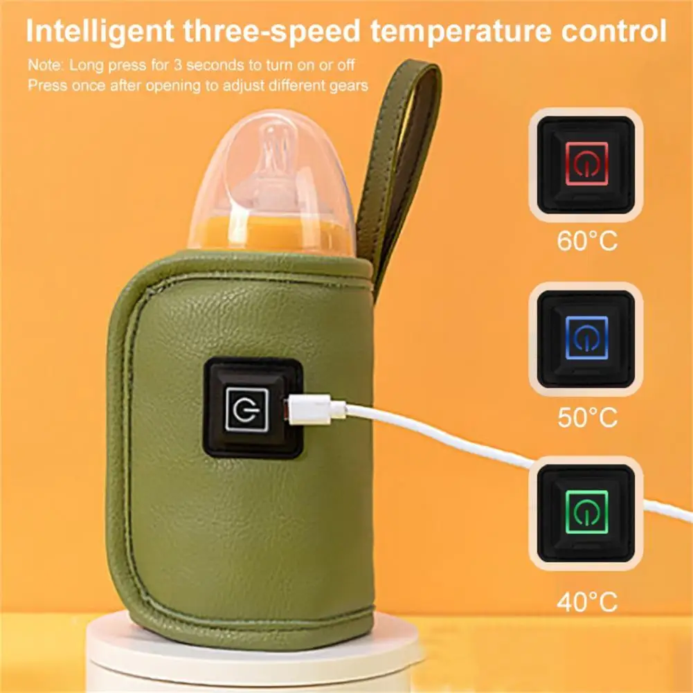 

USB Outdoor Baby Feeding Milk Bottle Warmer Thermal Bag Low Voltage and Low Current Heating Heating Safety Baby Bottle Holder