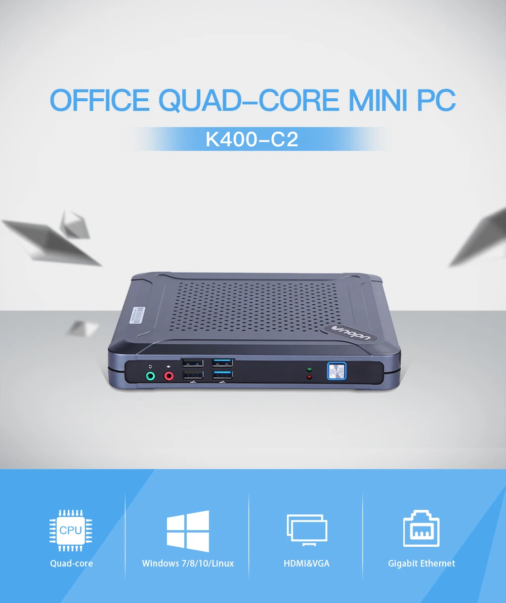 K400-C2 Мини ПК AMD LX-420 Quad-core 2.Ghz неттоп настольных компьютеров Windows 7/8/10 8USB HDMI VGA 8G SSD 256 г игровой компьютер с четырехъядерным процессором WI-FI