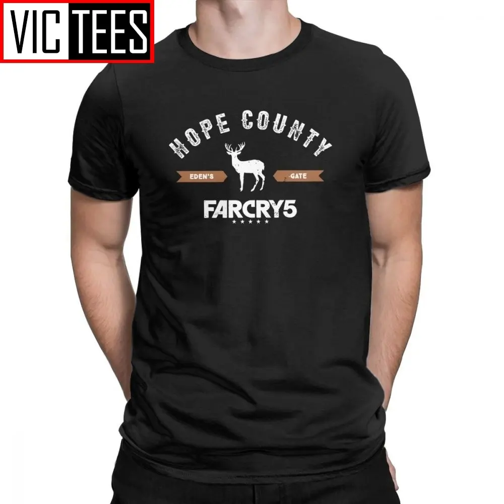 

Far Cry 5 Tee Shirt Edens Gate Game John Seed Hope County Cross Men T Shirts Men Normal Clothes T-Shirt Round Neck Pure Cotton