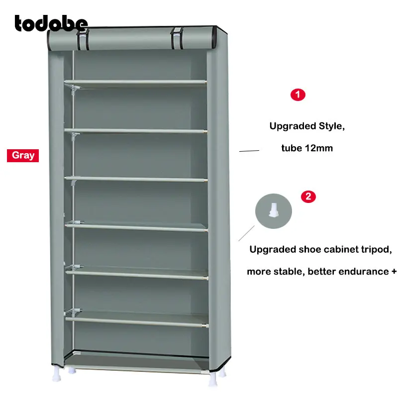 

Multi-layer Simple Shoe Cabinet DIY Assembled Space-saving Shoe Organizer Shelf Home Dorm Storage Closet Dustproof Shoes Rack