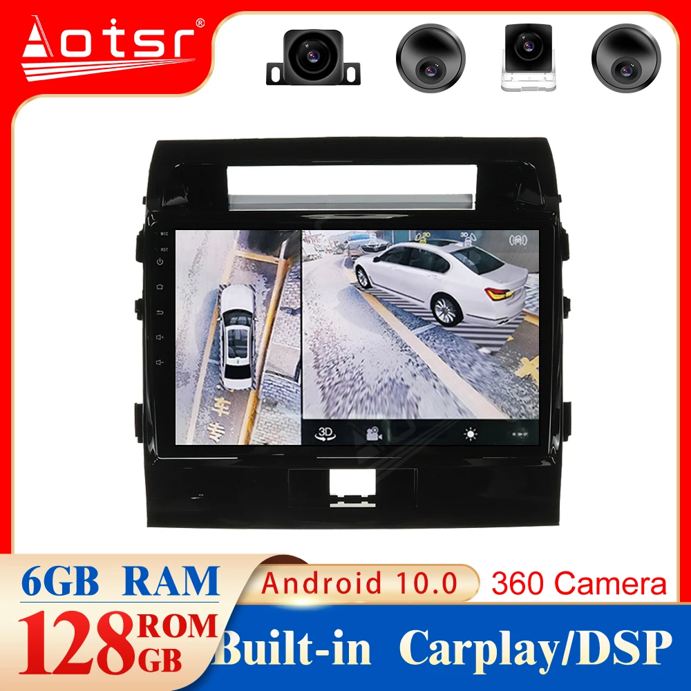 

For Toyota Land Cruiser 200 2008-2015 Android10.0 Car DVD Player GPS Multimedia Auto Radio Car Navigator Stereo Receiver 128GB