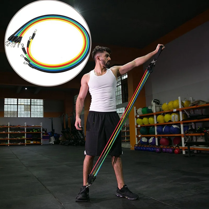 

11 шт./компл. Фитнес оснащения Для мужчин t дома Эспандеры отработать упражнение эластичный спортивный Бодибилдинг для Для женщин Для мужчин,...