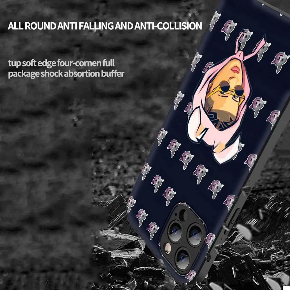 Фото Силиконовый чехол с аниме плохой кролик для iPhone 11 12 13 Pro Max 7 8 Plus 6 + Funda X XS XR SE 2020 Силиконовый чехол с аниме плохой кролик для iPhone 11 12 13 Pro Max 7 8 Plus 6 + Funda X XS XR SE 2020