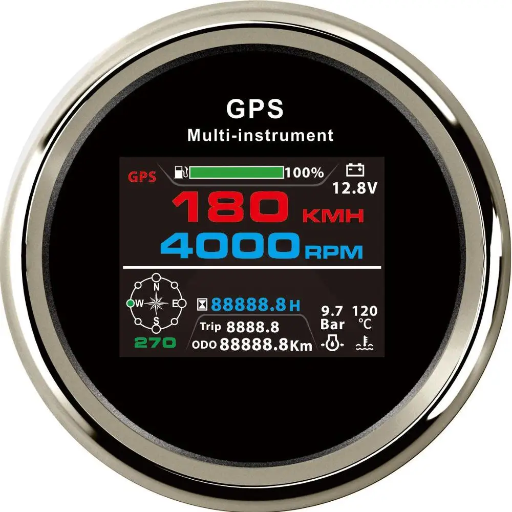 Цифровой GPS-датчик 10 в 1 мульти-функциональный ЖК-дисплей спидометр уровень