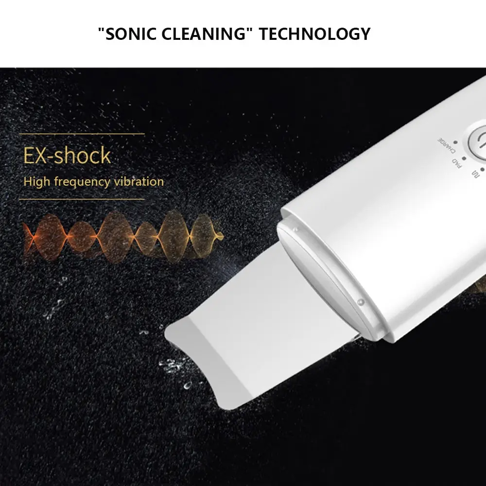 Ultrasonic Deep Face Cleaning Machine Skin Scrubber Remove Dirt Blackhead Reduce Wrinkles Spots Facial Whitening Peeling Devices