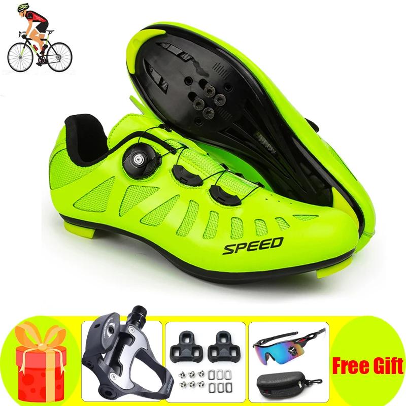 

Road Bike Cycling Shoes Sapatilha Ciclismo Men Sneakers Women Bicycle Shoes With Compatible SPD-SL Cleats Bicicleta