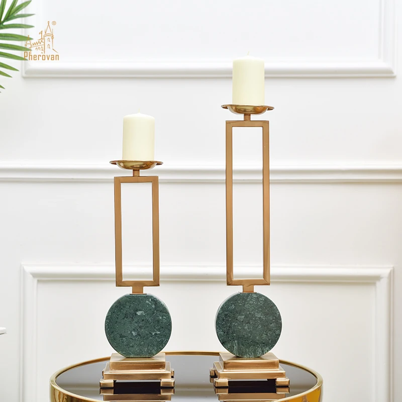 

Modern Marble Miniatures Creative Desktop Centerpieces Figurines Bougeoir Swieczniki Dinner Wedding Home Decoration 30ZT220