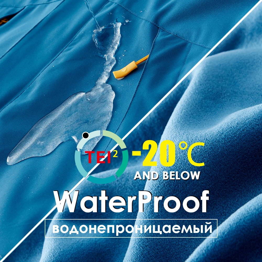 Мужская и женская зимняя новая водонепроницаемая ветрозащитная Теплая Флисовая