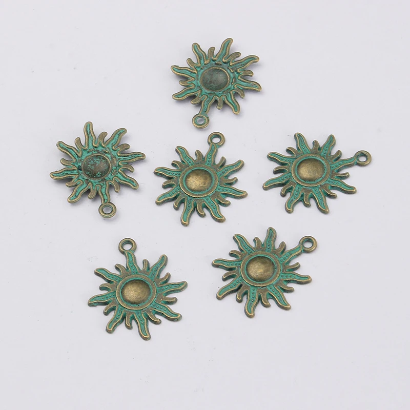 20 шт. ярь-Медянка патина подвеска в виде подсолнуха для рукоделия ожерелье