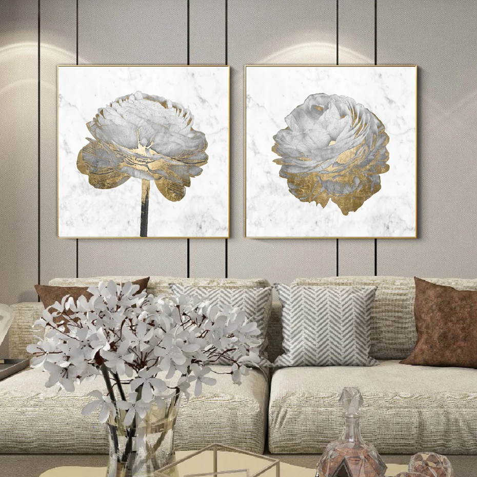 

Black and White Minimalism Golden White Pattern Road Canvas Decorative Painting Poster Wall Art Bedroom Living Room Home Decorat