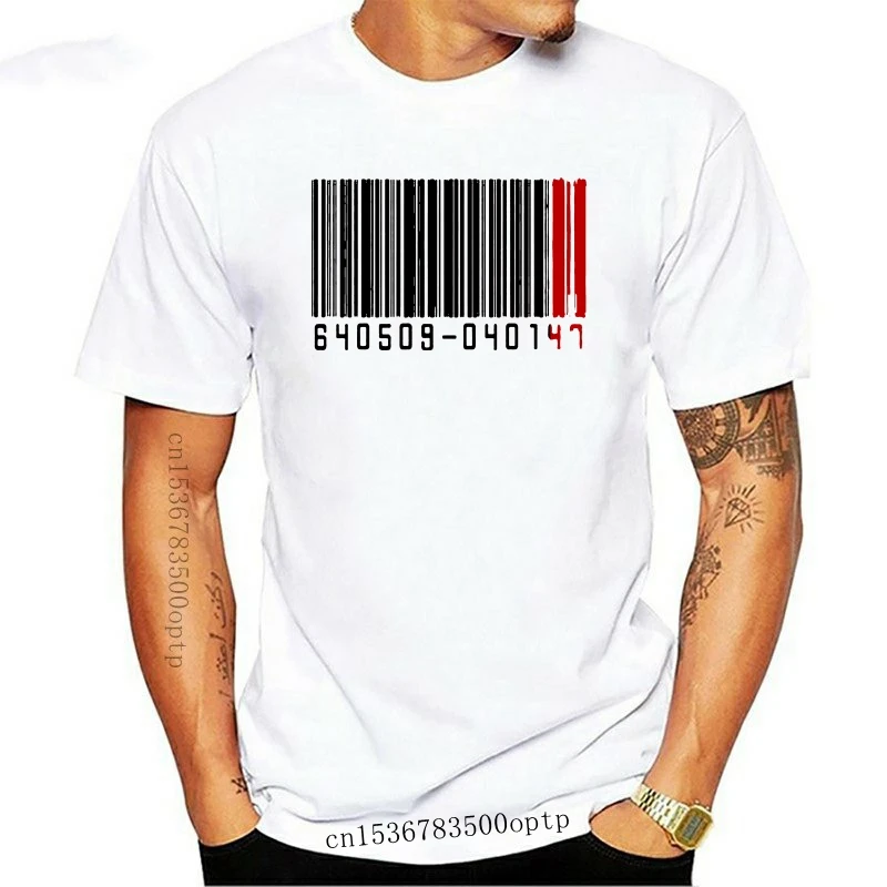 

New 100% Cotton O-neck Custom Printed Men T shirt barcode Women T-Shirt