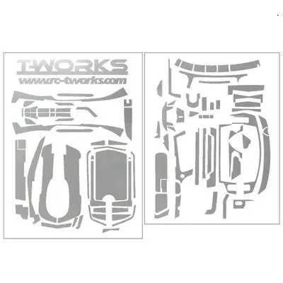 T-WORK Sanwa n MT44 радио наклейка для кожи зеркало хром радио 3D цвета графит наклейка для Sanwa MT44 подарок защита экрана