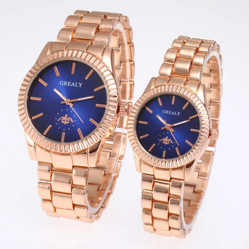 

Reflective Luxury Wristwatch Ladies Pair Watch Femme Stainless Steel Strap Couple Watches Lovers Women Man Quartz Female
