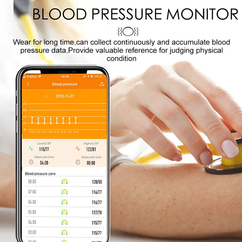 Смарт браслет для бега IP68 Водонепроницаемый входящий вызов фитнес кровяное