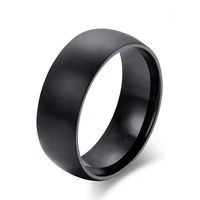 fashion mens black ring matte classic engagement jewelry for male wedding bands gift