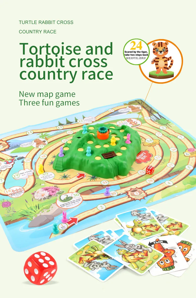 Настольные игры интерактивная игра для родителей и детей Черепаха заяц ловушка