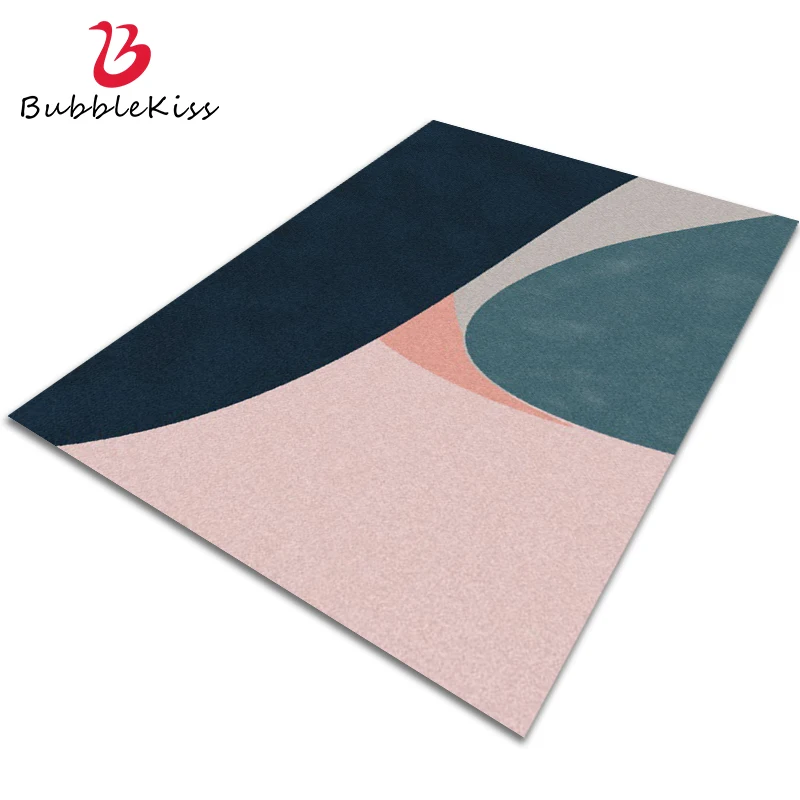 Воздушный поцелуй Morandi ковер Розовый Синий Геометрический изогнутый узор