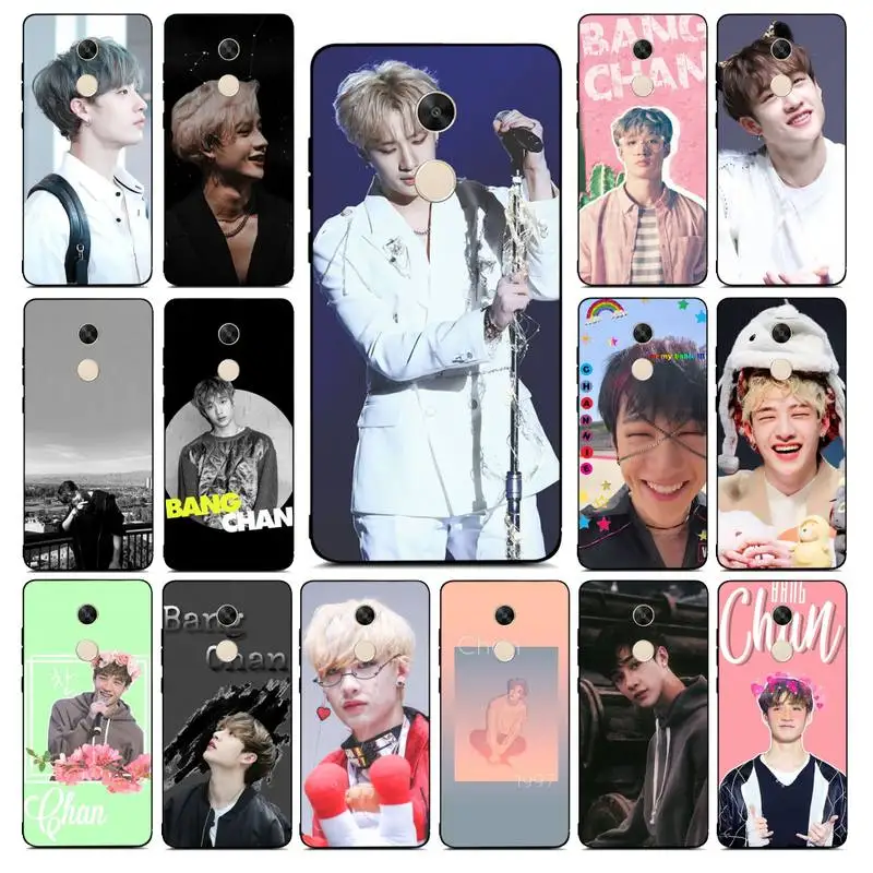 

YNDFCNB stray kids bang chan Phone Case for RedMi note 4 5 7 8 9 pro 8T 5A 4X case