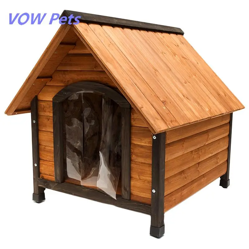 

VOW Pets 2021 New Outdoor Wood Dog House Cat Litter Cat House Waterproof Sunscreen Anticorrosive Small Solid Wood Pet Supplies