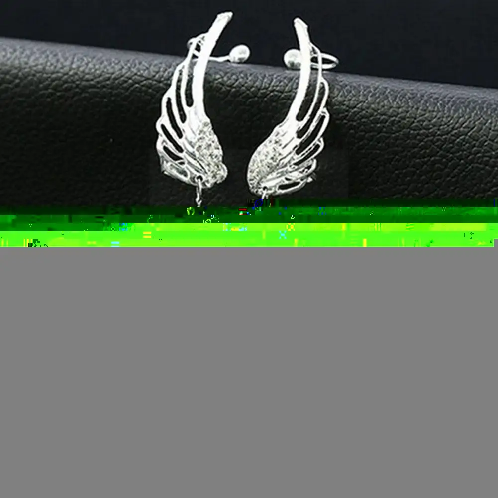 

Exquisite Silver Crystal Angel Wing Chain Drop Dangle Girls Clip Charm Ear Women Fashion Earrings Jewelry Earringsfor Cuff S8s8