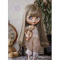 7 color kawaii doll wig long straight bjd wig 9 10 for blythe doll accessoriescurly wig blythe doll wig
