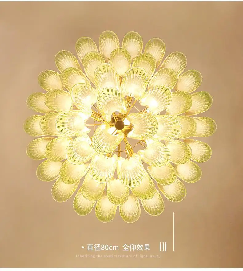 

Postmodern golden simple luxury atmosphere crystal lamp model room living room bedroom restaurant hotel chandelier